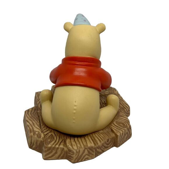 Winnie the Pooh Bear Birthday Disney Decor Figurine Pot of Honey, Blowing Candle - Picture 4 of 6